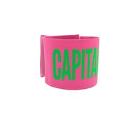 Bandeau de capitaine de football adulte professionnel bandeau capitaine de football élastique réglable avec déchirure et sangle pour le bras pour adultes sport rugby équipe Made in Italy (Fucsia)