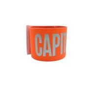 Bandeau de capitaine de football adulte professionnel bandeau capitaine de football élastique réglable avec déchirure et sangle pour le bras pour adultes Sport Rugby Équipe Made in Italy (Orange Fluo)