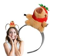 Bandeau de capybara mignon et amusant bandeau d'animal bandeau de capybara en peluche bandeau antidérapant lavage du visage de capybara cerceau de cheveux d'animal bandeau lisse animal en peluche
