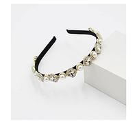 Bandeau de cheveux à la mode avec bijoux et strass pour femme, accessoire de coiffure brillant et transparent, idéal pour un mariage