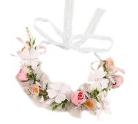 Bandeau de cheveux avec feuilles en tissu et bande élastique pour femme - Accessoire de cheveux en plein air