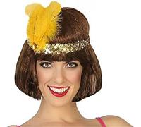 Bandeau de cheveux cabaret Atosa Jaune Jaune One Size