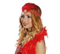 Bandeau de cheveux Charleston rouge - Accessoire remarquable pour les