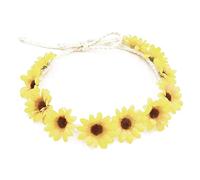 Bandeau de cheveux élégant à fleurs artificielles pour femme - Bandeau élastique pour filles