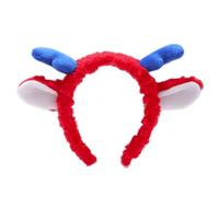 Bandeau de cheveux en corne de dragon chinois en peluche doux couleurs accrocheuses élasticité confortable idéal pour les fêtes Bandeaux du Nouvel An pour les femmes Bandeau de cheveux heureux pour