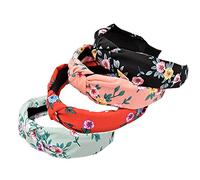 Bandeau de cheveux pour femme - Style bohème - Élastique - Imprimé vintage - Élastique - Élastique - Hydratant - Torsadé - Accessoires pour cheveux mignons (ArchRoseColor4)