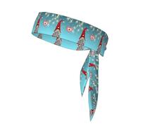 Bandeau de cheveux unisexe avec imprimé nain de Noël traditionnel pour basket-ball, course à pied, tennis