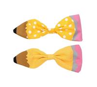 Bandeau de coiffeur - charm de papeterie - Look fantaisiste pour enseignant - Vêtements ludiques pour filles - Ornement créatif de cheveux jaune - Tenue d'école - Pour les photos du