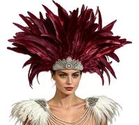 Bandeau de costume d ' Halloween avec profil de plume, A | et ornement vintage pour les scènes de scène, les séances photo de fête