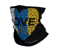 Bandeau De Cou Drapeau des Îles Canaries Amour Blanc Durable Echarpe Lavable en Machine Masque pour Marche Fêtes Pêche 2 Pièces