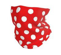 Bandeau De Cou Pois Rouges Et Blancs Anti-UV Echarpe Respirante Masque pour Randonnée Cycliste Marche 2 Pièces