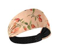 Bandeau de course à pied élastique pour femme - Motif roses et fruits - Terre cuite - Pour se laver le visage - Football - Randonnée - Basket-ball - Teckel coloré - Étoiles