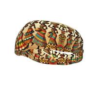 Bandeau de course à pied pour homme, femme africaine, bandeau de sport à rayures marron pour la course, le basket-ball, le fitness