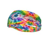 Bandeau de course hippie tie dye pour homme et femme - Bandeau d'entraînement pour le sport et l'évacuation de l'humidité