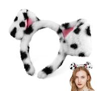 Bandeau de Déguisement Dalmatien Duveteux en Tissu pour Tête | Look Chiot Tacheté, Stays Securely In Place, Keeps Hair Back, Photo Shoots et Fêtes Thématiques