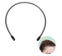 Bandeau de Dos Lissé pour Hommes, Sports de Plein Air Bande de Cheveux en Queue de Cochon/Pas de Peinture Décollée Pince à Boucle Métallique pour Cheveux Longs, Tresse et Autres Styles de Cheveux