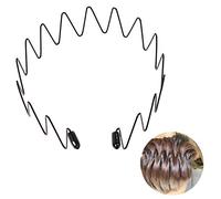Bandeau de Dos Lissé pour Hommes, Sports de Plein Air Bande de Cheveux en Queue de Cochon/Pas de Peinture Décollée Pince à Boucle Métallique pour Cheveux Longs, Tresse et Autres Styles de Cheveux