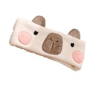 Bandeau de douche élastique pour femme - Bandeau Capybaras en peluche pour lavage du visage - Bandeau de maquillage à la maison