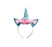Bandeau de fête pour fille - Licorne bleue
