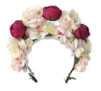 Bandeau de fleurs artificielles pour femme - Accessoire de cheveux - Guirlandes