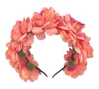 Bandeau de fleurs d'Halloween, bandeau floral artificiel avec rose, bandeau festif en polyester léger pour Halloween, festival mexicain, fête, femmes, bandeaux de fleurs d'oranger pour femmes F