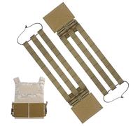 Bandeau de gilet tactique - Attache réglable pour support de plaque en 2 pièces, filet léger et respirant, sangle renforcée, forte stabilité, réglage facile avec dégagement rapide | Accessoire prof