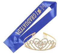 Bandeau de Graduation Couronne Or 1 Set en Tissu Métal pour Femmes