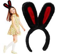 Bandeau de lapin de Pâques, oreilles de lapin pour adultes, bandeau d'oreille de lapin de Pâques, mignon morceau de tête d'animal, coiffe en peluche avec oreilles floues pour la déc