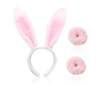 Bandeau de Lapin en Peluche et Élastiques à Cheveux - Accessoires de Cosplay, Performance et Costume Mignon - Convient Aux