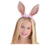 Bandeau De Lapin Rose Doré Filles Déguisement De Pâques Oreilles De Lapin