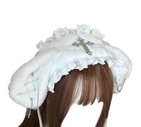 Bandeau De Lapins À L'oreille À Breloques Avec Bandeau La Chaîne Croix Lolitas En Peluche Pour La Quotidienne Et Les Styles Personnalité D'événements Spéciaux