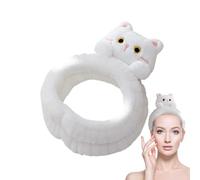 Bandeau de lavage du visage, bandeaux pour soins de la peau | Mignon chat maquillage bandeau visage lavage spa bandeau - Bandeaux de cheveux doux en peluche, bandeau de soins de la peau en forme d'ani