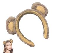Bandeau de lavage pour le visage avec oreilles d'ours - Bandeau doux et doux pour cosplay, maquillage, lavage, visage, costume, Noël
