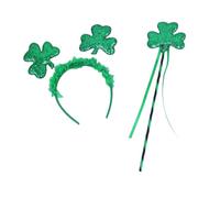 Bandeau de leprechaun irlandais avec baguette scintillante et baguette - Accessoires de fête - Accessoires de fête irlandais