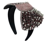 Bandeau de luxe fait à la main avec perles de cristal pour femme