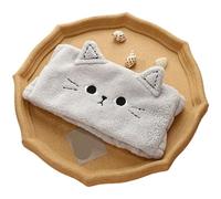 Bandeau de maquillage Bandeaux en molleton for femmes, nœuds de cheveux doux et mignons, bandeaux for laver le visage, maquillage, Turbans, accessoires for filles(Gray)