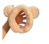 Bandeau de maquillage Couvre-chef en peluche, bandeau de lavage du visage, mignon, oreilles petit ours, couvre-chef, shampoing(White)