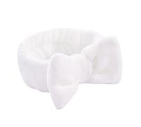 Bandeau de Maquillage Femmes maquillage corail polaire bandeau lavage visage doux élastique for cheveux haut noeud bandeaux fille chapeaux accessoires(Style 41 White)