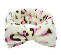 Bandeau de maquillage Mode peluche corail polaire arc bandeaux for femmes filles élastique maquillage lavage visage velours bandeau cheveux accessoires(Color 5)