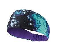 Bandeau de maquillage unisexe en polyester, for yoga, basket-ball, course à pied, sport, bandeau absorbant la sueur, noir(Purple)