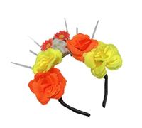 Bandeau de Mardi Gras pour Halloween - Bandeau mexicain - Jour des morts - Bandeau de fleurs - Bandeau de fleurs - Bandeau mexicain - Couronne de fleurs - Festival