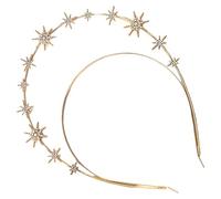 Bandeau de Mariage Brillant en Métal à Cristaux, Style Baroque | Coiffe Délicate pour Mariée, Accent Scintillant, Usage Photo et Défilé, Couleur Or