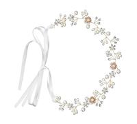 Bandeau de mariage en cristal for mariée, bandeau de mariage en perles fait à la main, bandeau de cheveux for fille à fleurs collecte à domicile