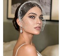 Bandeau de mariée avec strass, voile de mariage cage à oiseaux, élégant vintage, accessoire de cheveux pour femmes, convient pour les fêtes, les banquets et autres occasions Taille UniqueUnicolorePoly