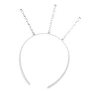 Bandeau de mariée simple Chapeaux souples avec accessoires photo en plumes Noir/blanc Bandeau simple doux