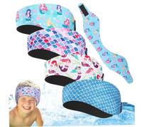 Bandeau de natation 4 pièces 20, 5 pouces bouchons d'oreille étanches couvre-oreilles réglables avec doublure antidérapante pour enfants adultes natation surf bain kayak style 2 - bandeau