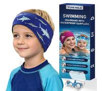 Bandeau de Natation Enfants - Bandeau en Néoprène avec Bouchons d’Oreilles,Haute Élasticité et Fermeture Réglable Auto-agrippante,Protection des Oreilles pour Piscine et Sports Aquatiques