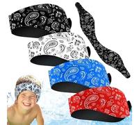 Bandeau de natation pour les enfants, bandeau de baignade, 4pcs 20, 5 pouces d'oreille imperméables pour enfants, couvre-oreilles réglables avec doublure non glissante pour adulte pour l'extérieur