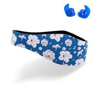 Bandeau de natation, protection auditive réglable en néoprène pour enfants, tout-petits et adultes (blanc, taille M)
