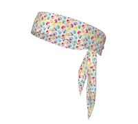 Bandeau de ninja coloré avec imprimé arc-en-ciel, serre-tête réglable pour homme, bandeau de sport pour yoga, course à pied, basket-ball